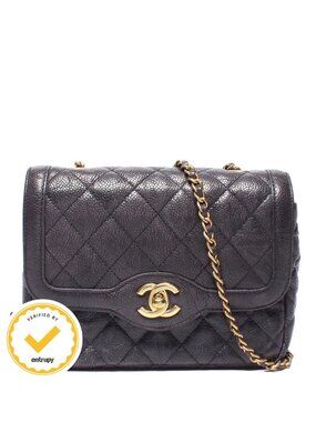 Chanel Chain Shoulder Bag Single Flap Mini Quilted Caviar Leather